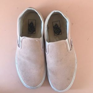 Vans slip on pink suede lightly worn